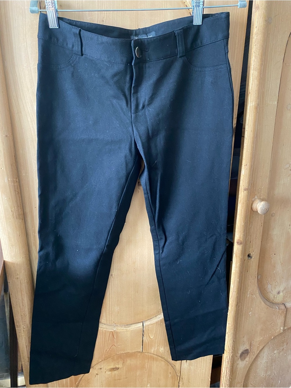 INC International Concepts women Black Slim Straight slacks